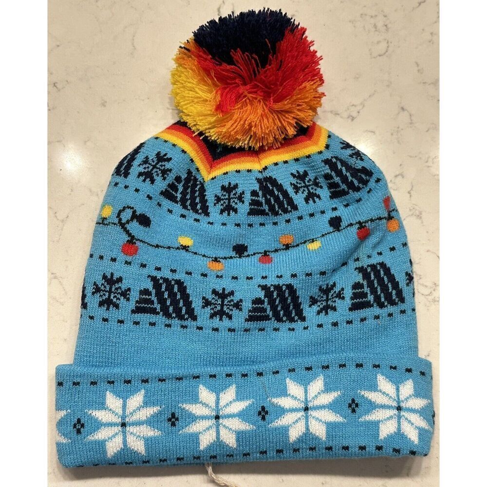 ALDI GEAR Holiday 2023 Beanie Winter Knit Pom Pom MULTI COLOR Gift Fast Ship!